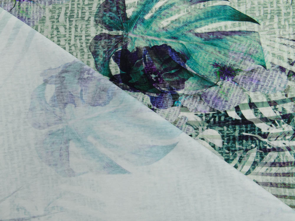 Jersey Digitaldruck Stenzo - traumhaftes Blütenmuster - grün