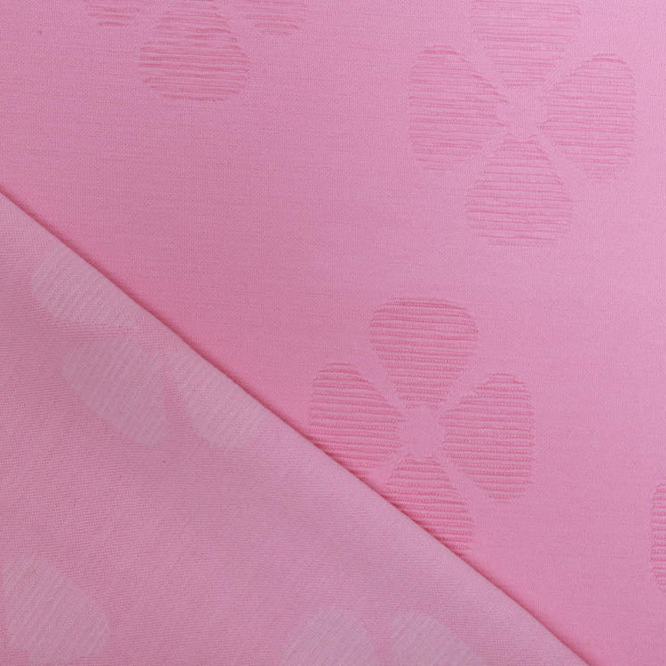 Strickstoff Jacquard - 3D Orchideen - rosa