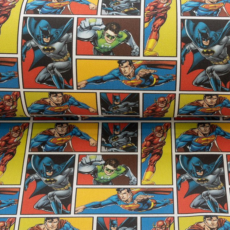 Webware Baumwolle Popeline Digitaldruck Justice League - Superhelden - bunt