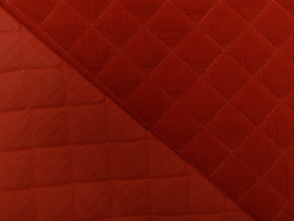 Musselin Double Gauze Rautenstepper - uni