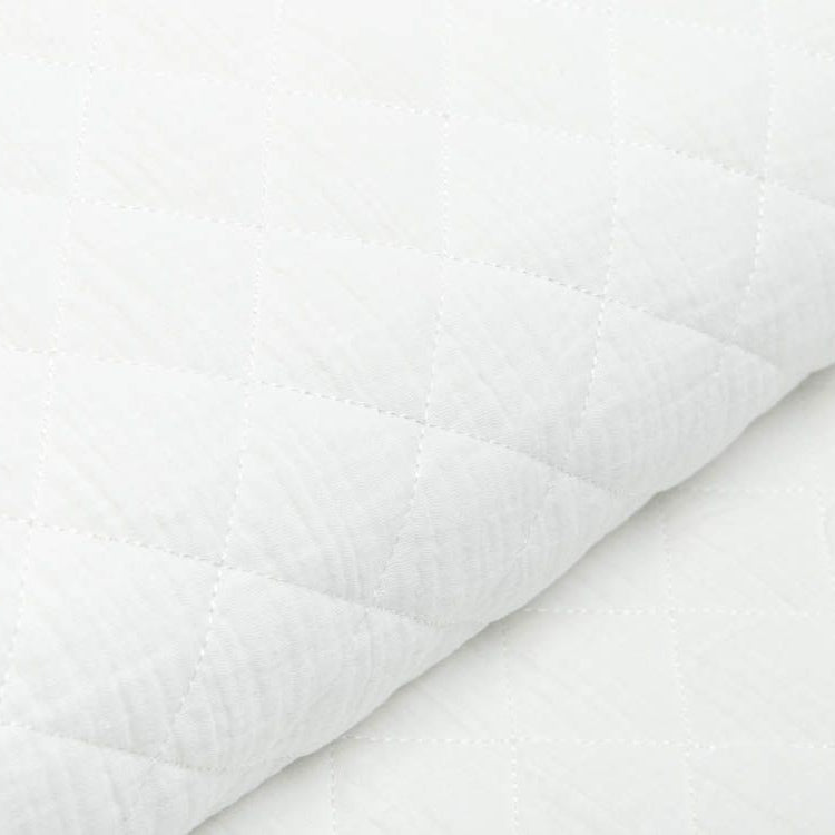 Musselin Double Gauze Rautenstepper - uni