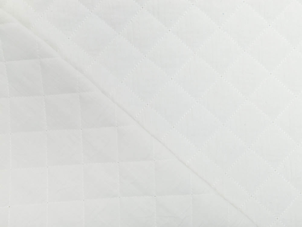 Musselin Double Gauze Rautenstepper - uni