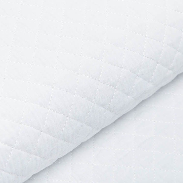 Musselin Double Gauze Rautenstepper - kleine Rauten - uni