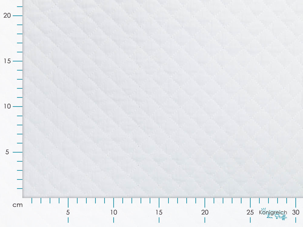 Musselin Double Gauze Rautenstepper - kleine Rauten - uni