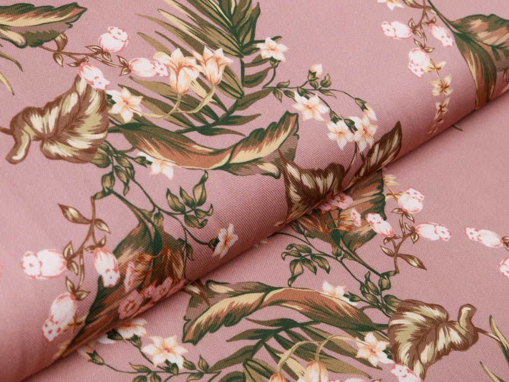 Webware Viskose - Flower Power - altrosa