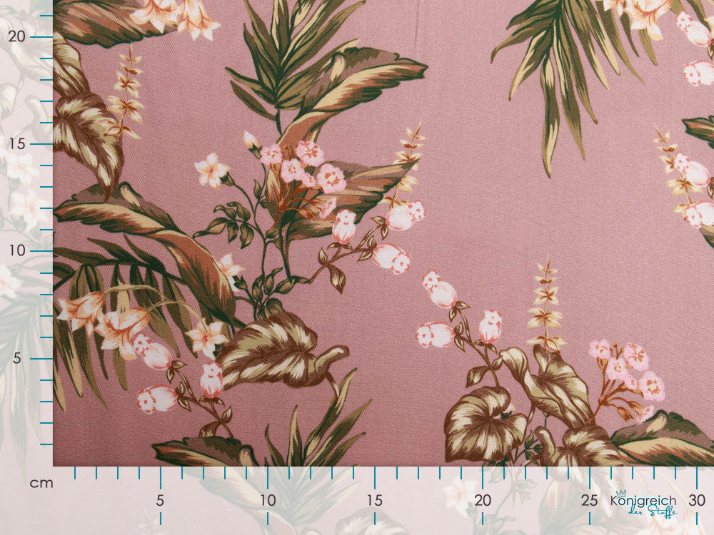 Webware Viskose - Flower Power - altrosa