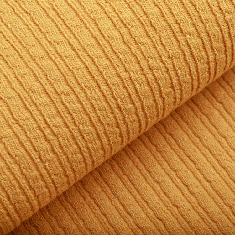 Hochwertiger Strickstoff - uni dunkles gelb