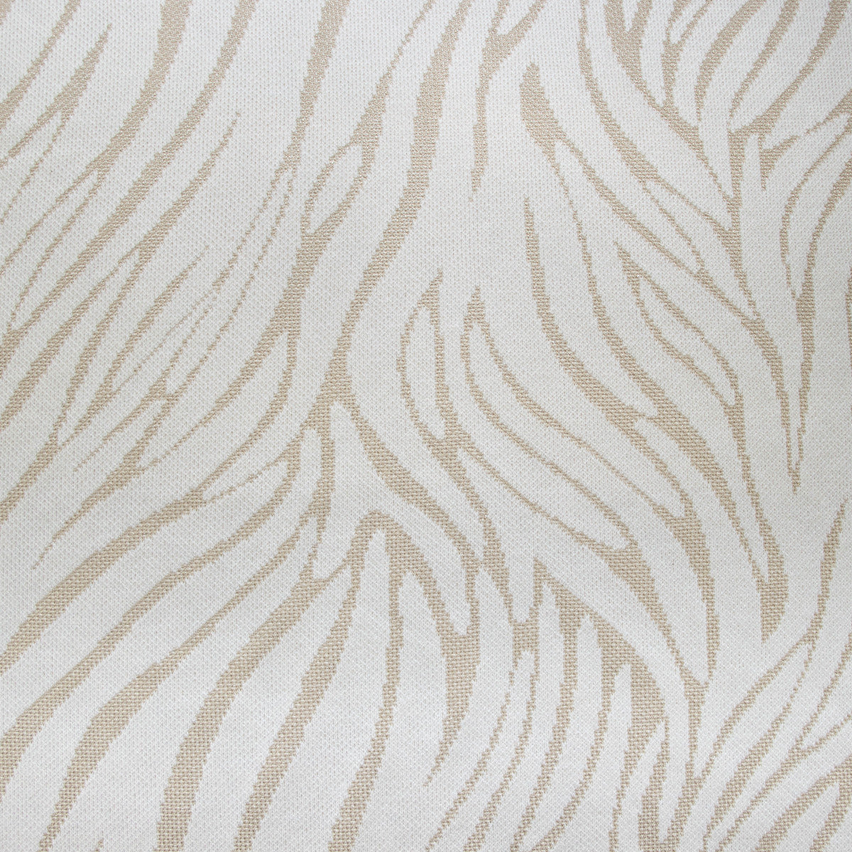 Jacquard Strickstoff - Zebrastreifen - beige - creme