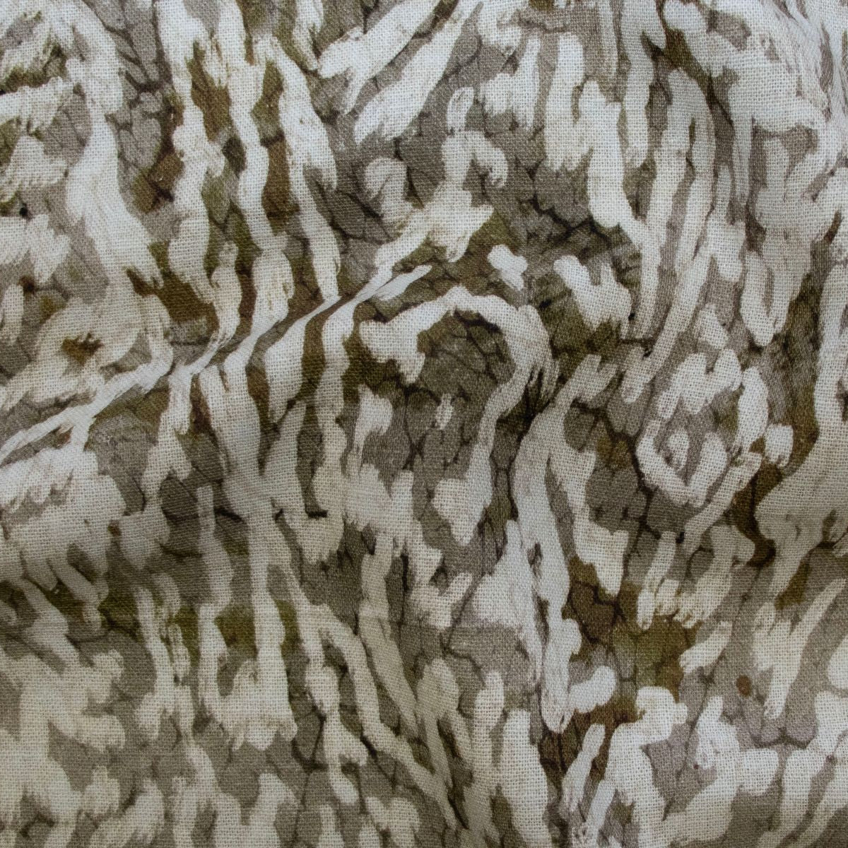 Webware Viskose Leinen - Animalprint - grau - grün