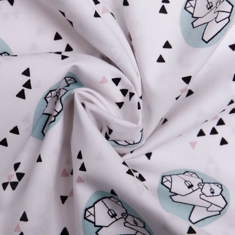 Webware Popeline Baumwolle Digitaldruck - Origami Bären