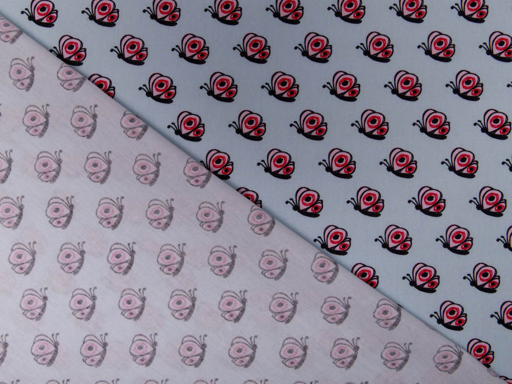 Webware Baumwolle Swafing Valerie Papillon by Steinbeck - Schmetterlinge - mint