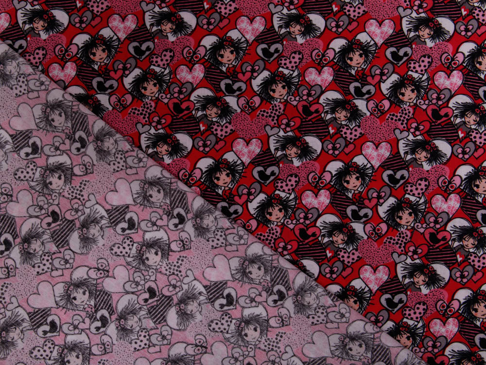 Webware Baumwolle Swafing Valerie Papillon by Steinbeck - Valerie und Herzen - mint