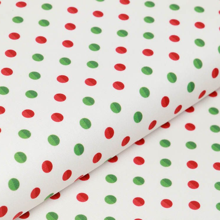 Webware Baumwolle Swafing Noel - Weihnachtspunkte - weiß