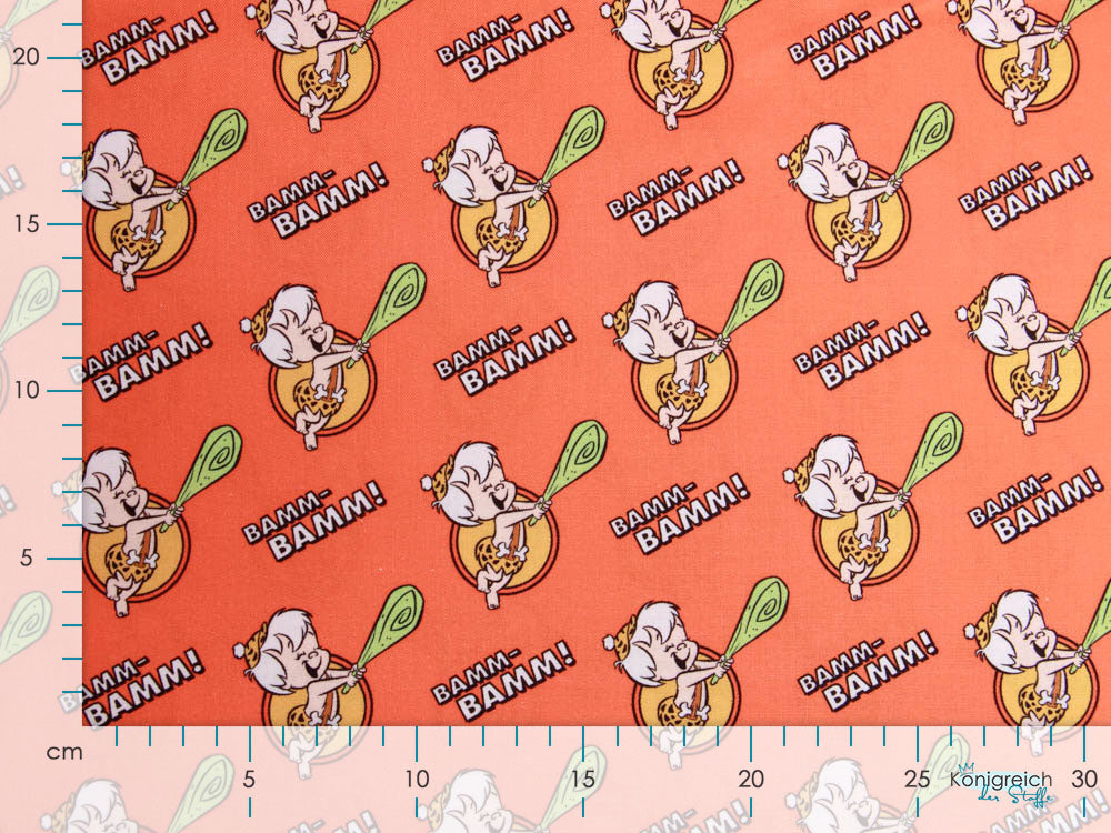 Webware Baumwolle Swafing - The Flintstones - koralle