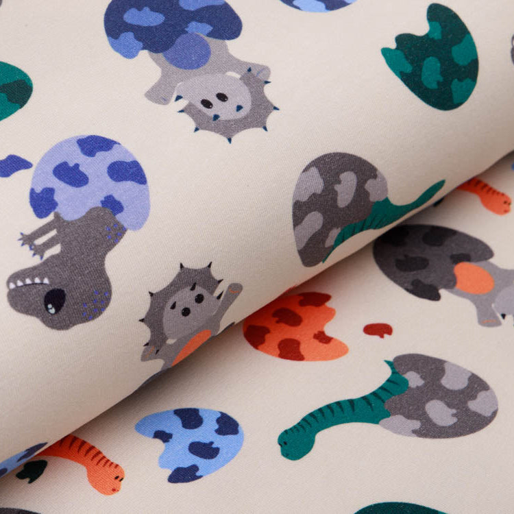 Angerauter Sweat Avalana - spielende Dino-Babys