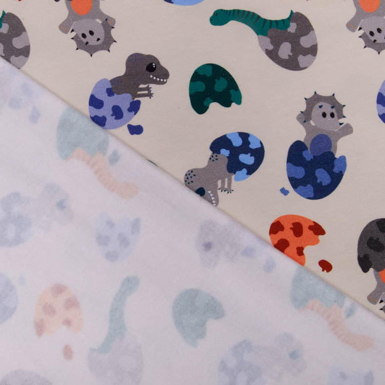 Angerauter Sweat Avalana - spielende Dino-Babys