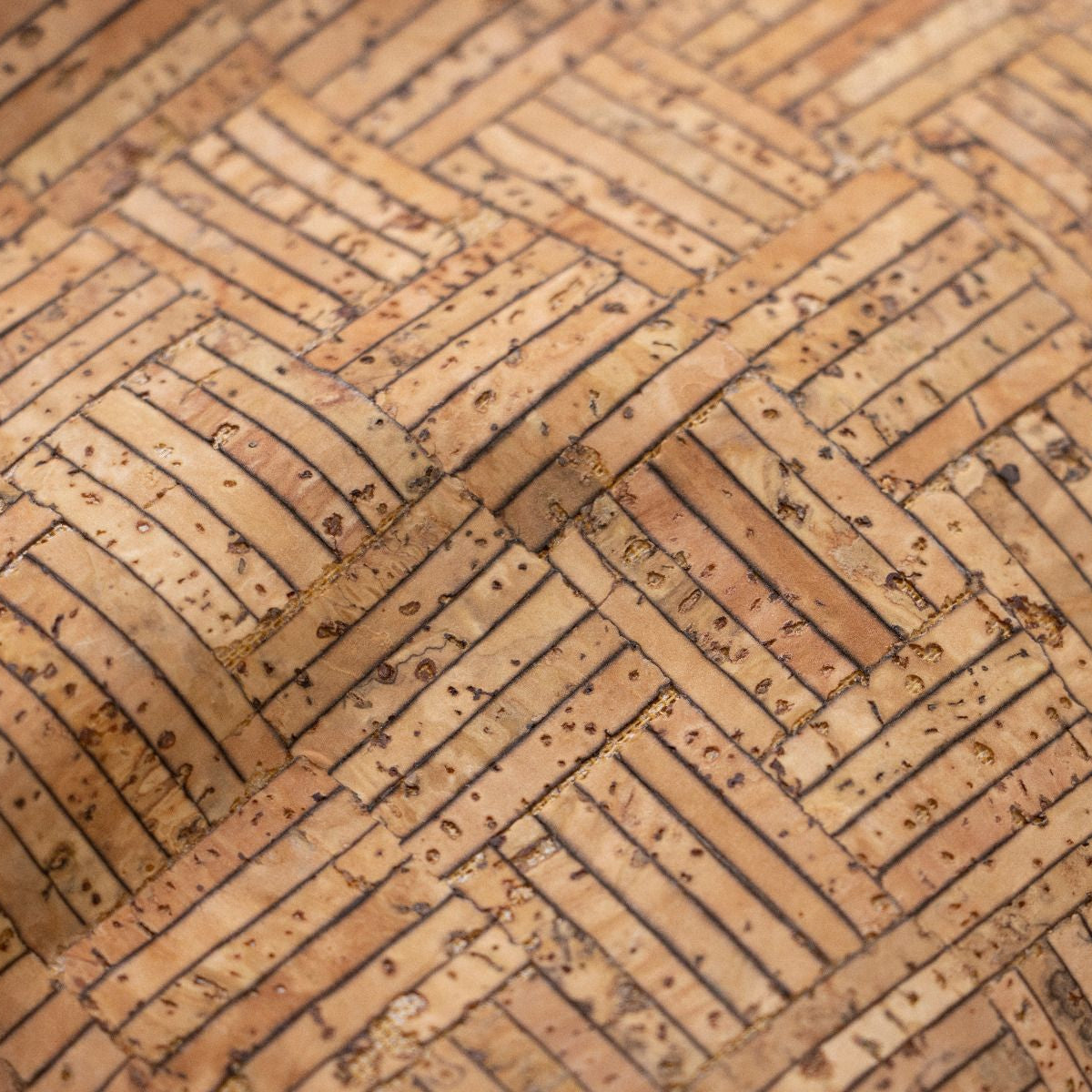 Kork Coupon ca. 50 cm x 65 cm - Parkettoptik