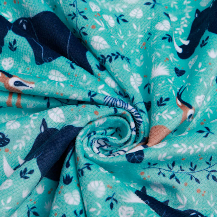 Struktur Velvet - wilde Tiere - mint