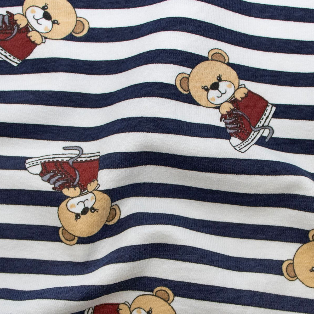 Jersey Digitaldruck - Bären und Streifen