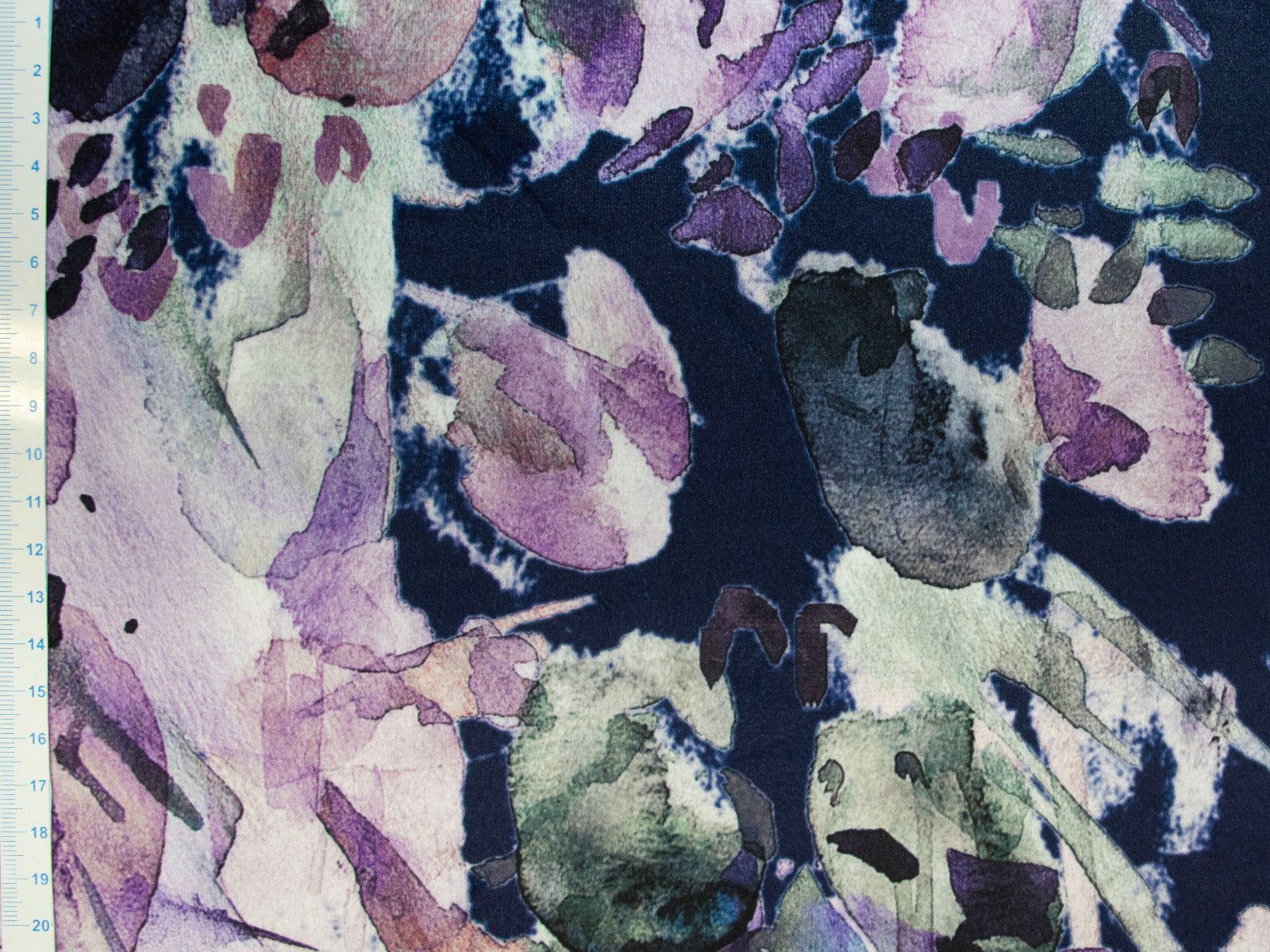 Velours Stretch Digitaldruck - Abstrakte Blumen