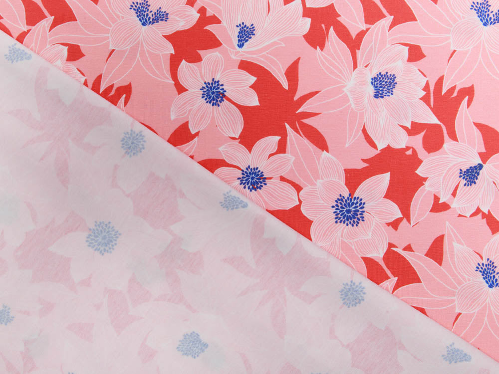 Jersey Swafing Tropical Forest - hübsche Blumen - rot