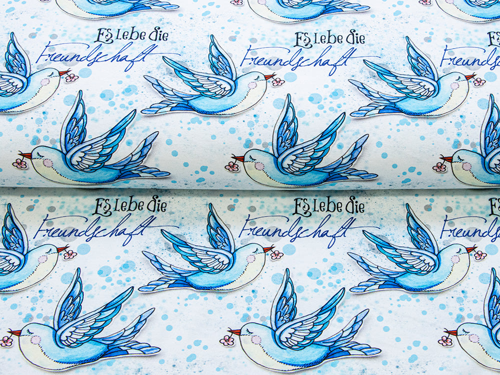 Jersey Eigenproduktion KaZuMi KDS -  Es lebe die Freundschaft - wollweiß