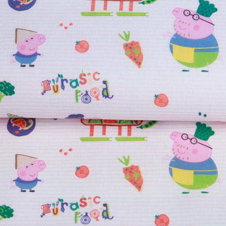 Webware Baumwolle Popeline Digitaldruck Peppa Pig - Peppa als Köchin - rosa