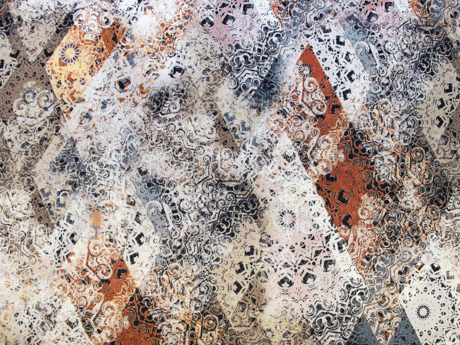 Velours Stretch Digitaldruck - Mandala