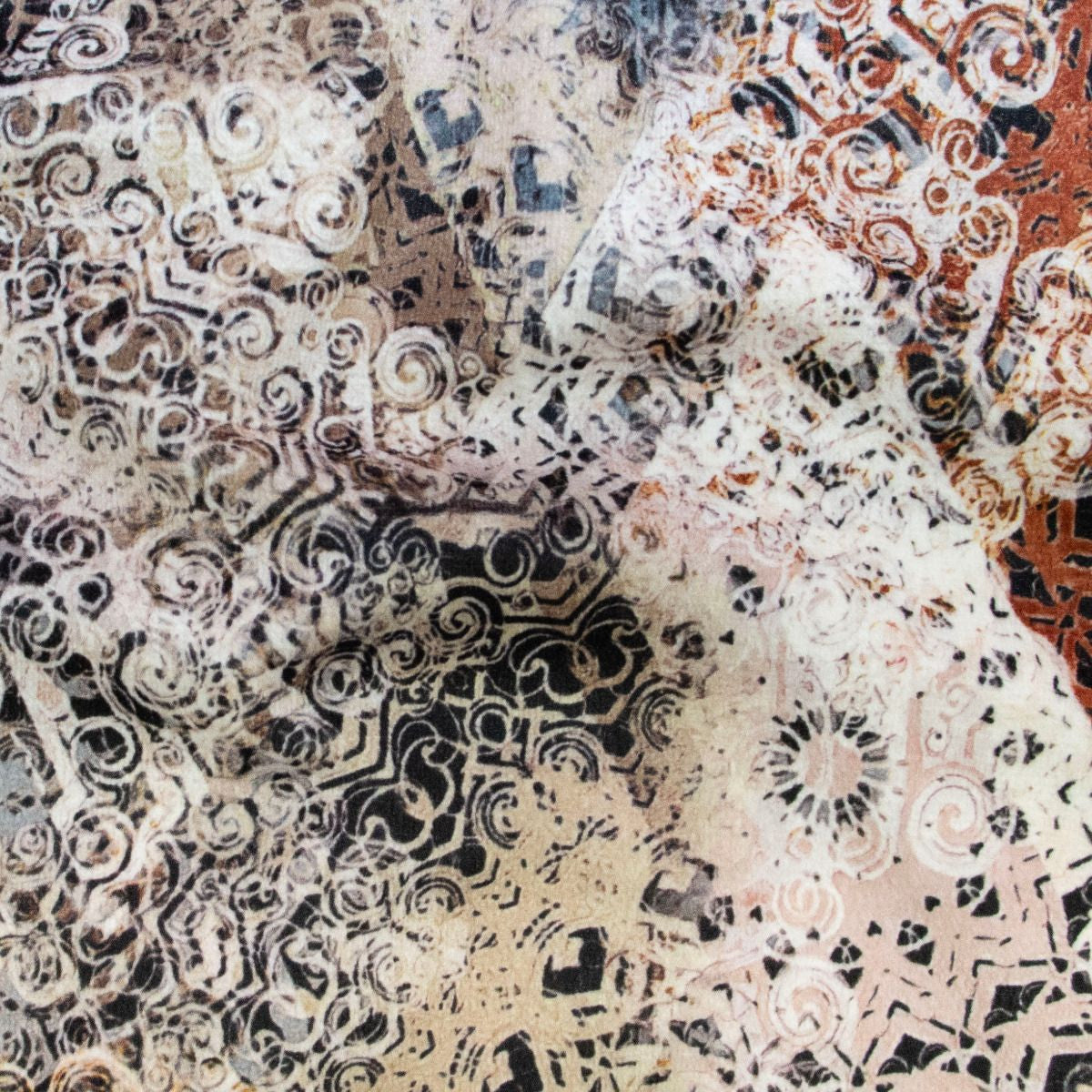 Velours Stretch Digitaldruck - Mandala