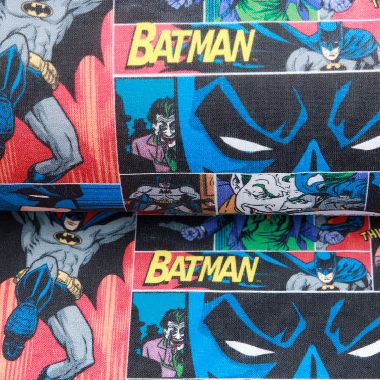 Webware Baumwolle Popeline Digitaldruck Batman - Batman und Joker im Comicstyle - bunt
