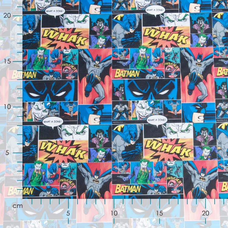 Webware Baumwolle Popeline Digitaldruck Batman - Batman und Joker im Comicstyle - bunt