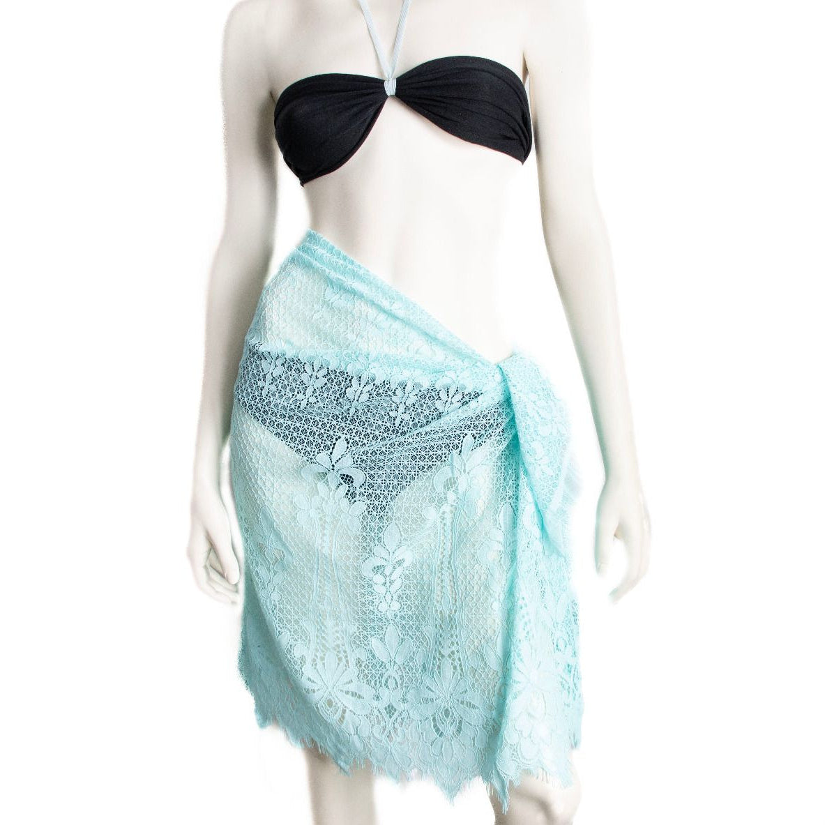 Stoffcoupon Spitze - 75 cm x 145 cm - Strandrock - türkis