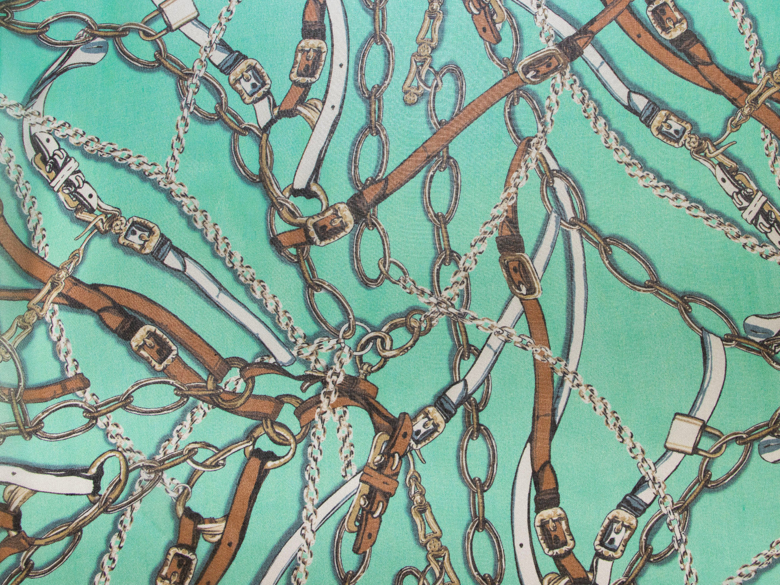 Chiffon reine Seide - Ketten - türkis