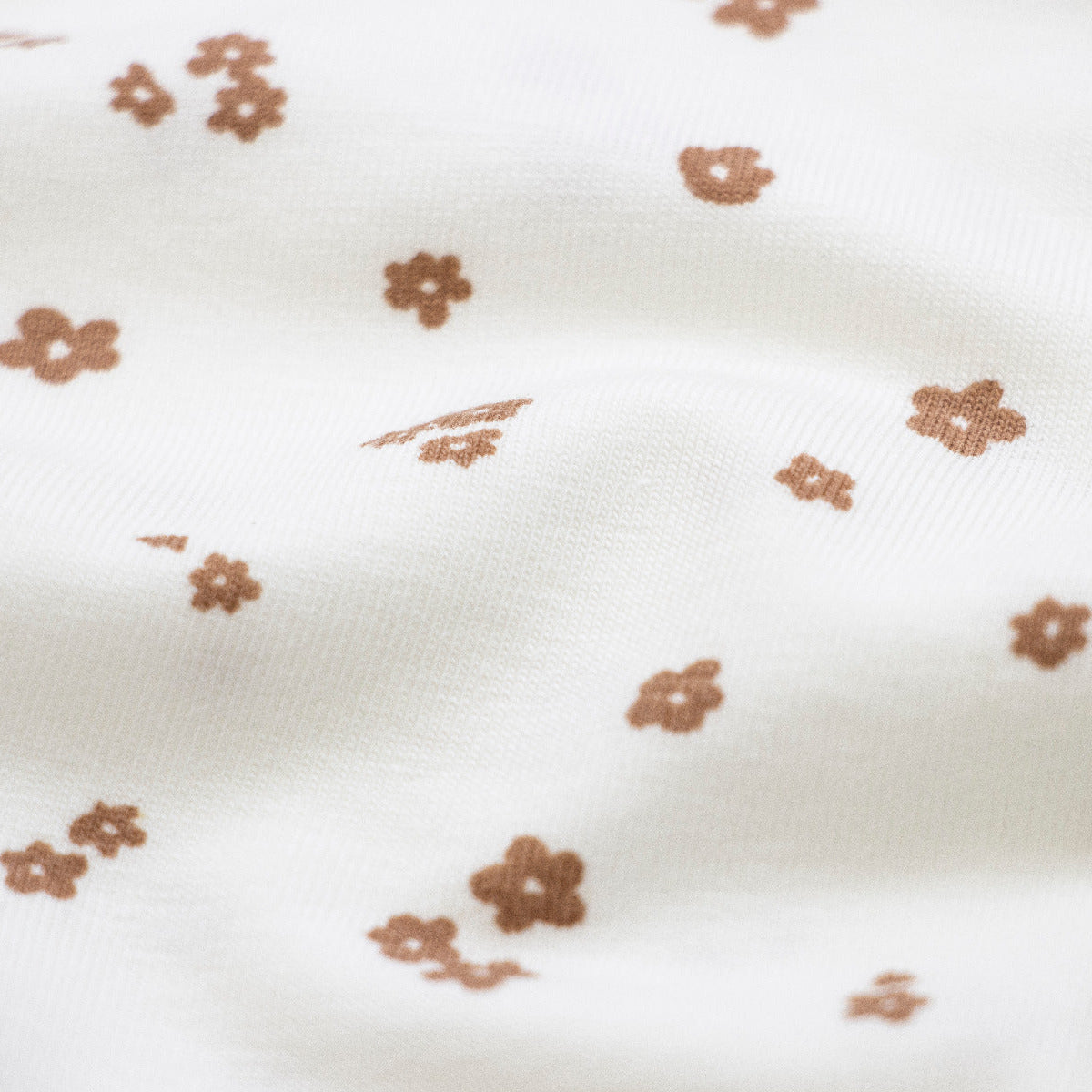 Jersey -kleine Blümchen - Wollweiß