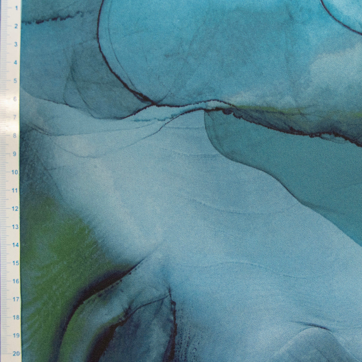 Softshell Jackenstoff Digitaldruck - Watercolor - blau