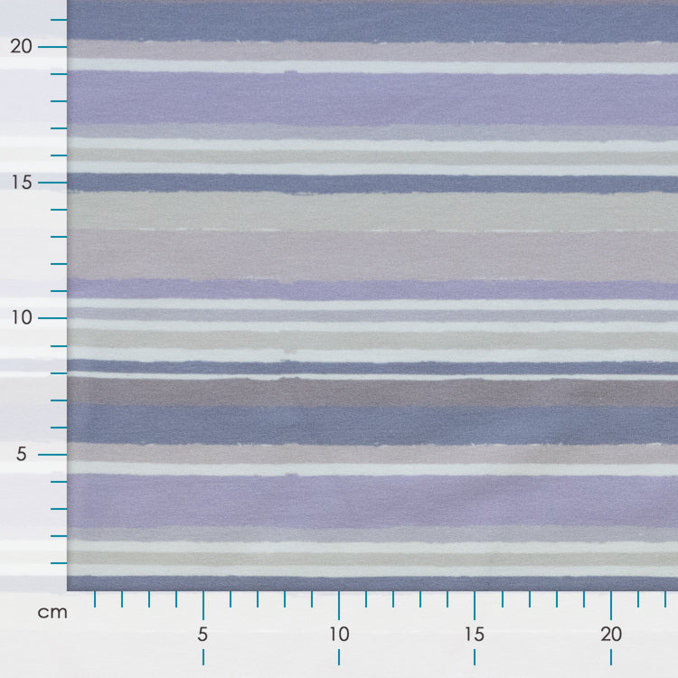 Sweat French Terry Digitaldruck - Streifen - flieder