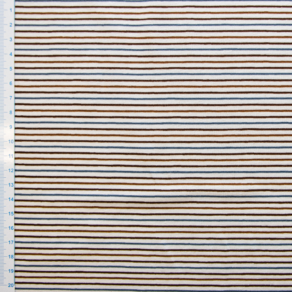 Jersey - bunte Streifen - Wollweiß