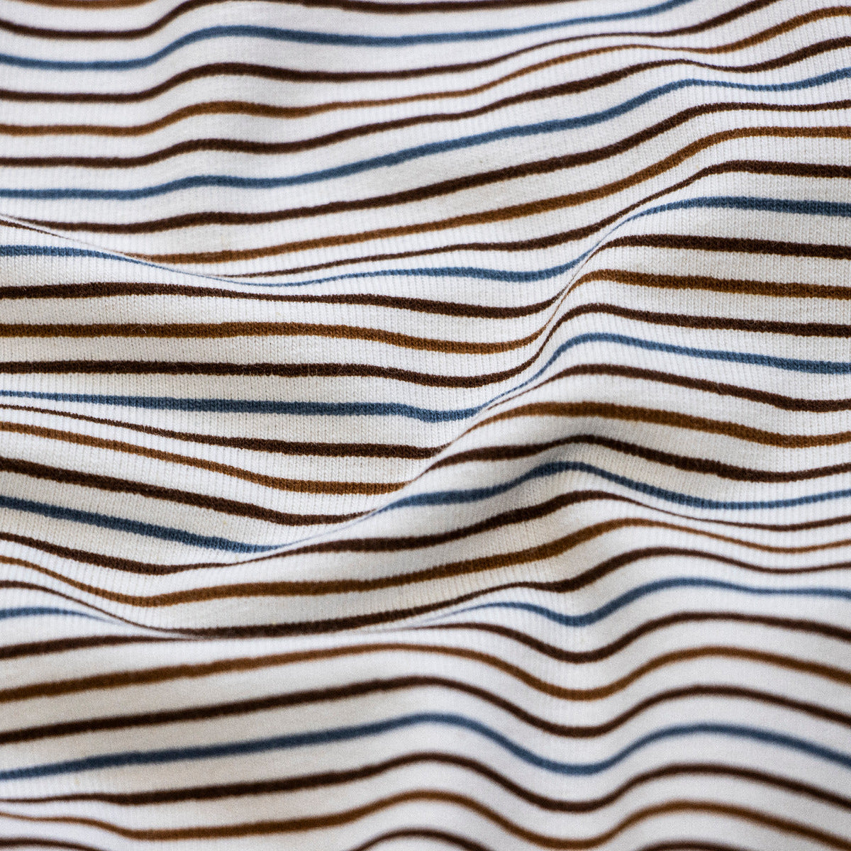 Jersey - bunte Streifen - Wollweiß