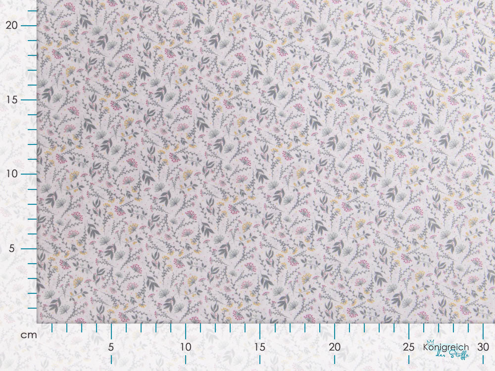 Webware Baumwolle Digitaldruck - Blumen und Blätter