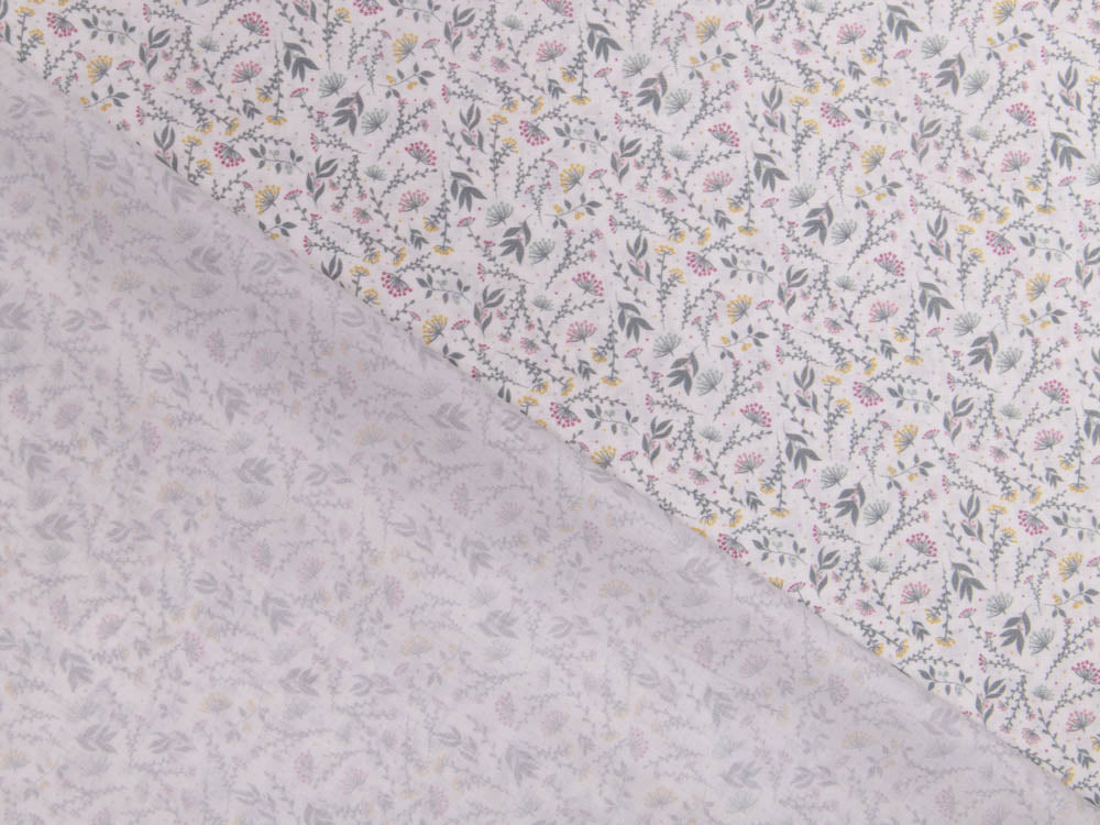 Webware Baumwolle Digitaldruck - Blumen und Blätter