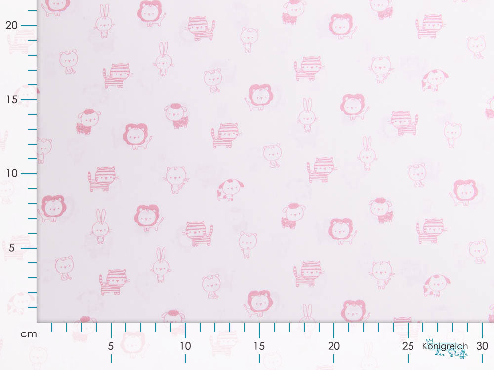 Webware Baumwolle Popeline - niedliche Tiere