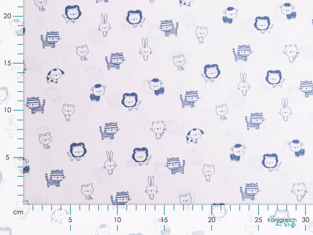Webware Baumwolle Popeline - niedliche Tiere