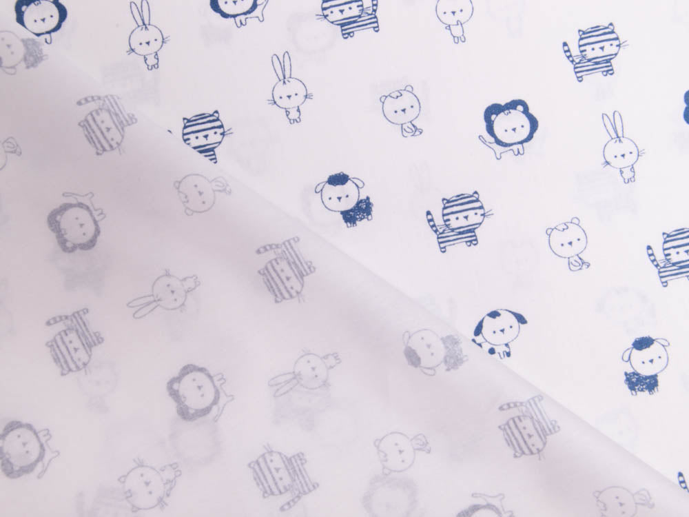 Webware Baumwolle Popeline - niedliche Tiere