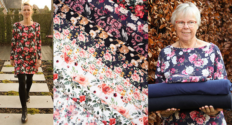 Jersey Swafing Jonne - tropische Blüten - weiß