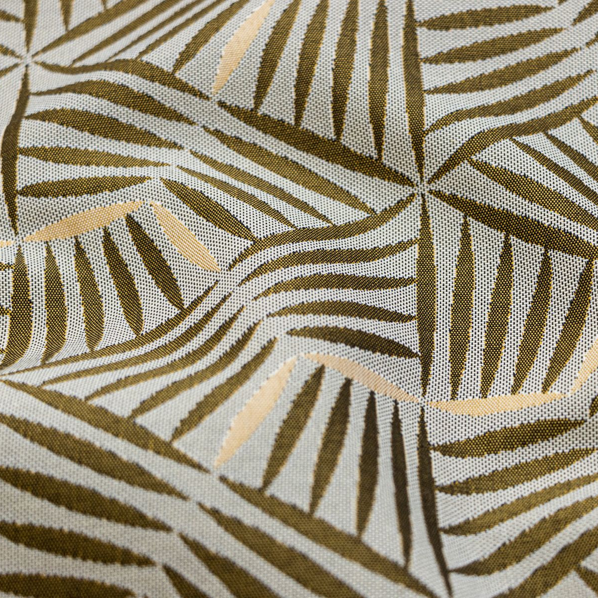 Gewebter Jacquard Dekostoff Doubleface Kalbarri - blättrige Zweige - braun