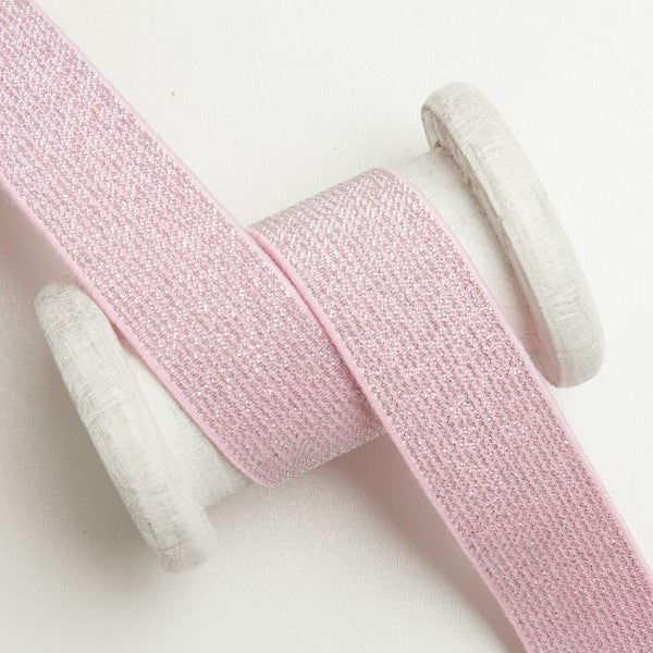 Breites Gummiband mit Glitzer 25mm