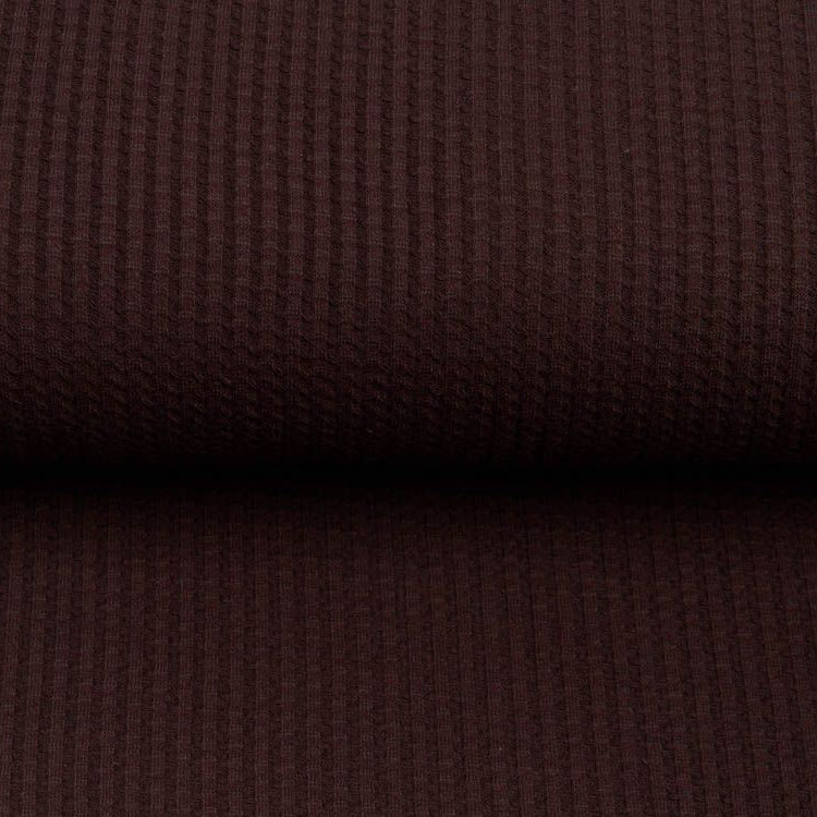 Jersey Waffeloptik Snoozy - uni dunkles mokka