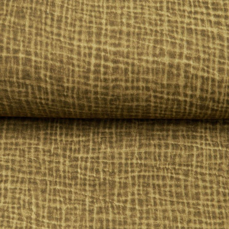 Musselin Double Gauze Dirty Wash Snoozy - Uses Look - goldbraun
