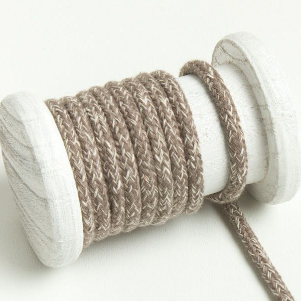 Runde Baumwoll Kordel / Band Hoodie / Kapuze Ø 5 mm meliert