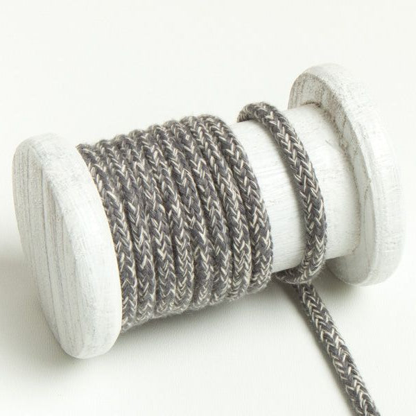 Runde Baumwoll Kordel / Band Hoodie / Kapuze Ø 5 mm meliert